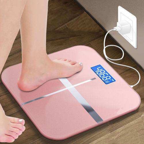 拼团价18.9元包邮USB可充电电子称体重秤精准家用健康秤人体秤成人减肥称重计器准